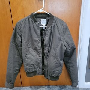 Olive green bomber jacket